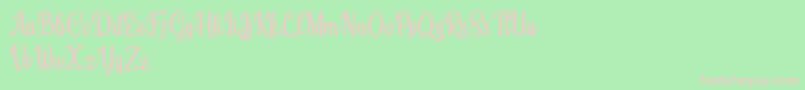 Humble Cafe Font – Pink Fonts on Green Background