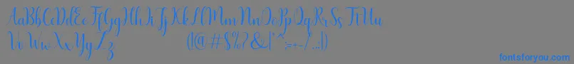 Humble Script Font – Blue Fonts on Gray Background