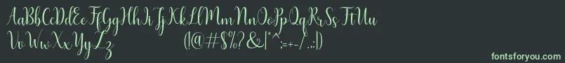 Шрифт Humble Script – зелёные шрифты на чёрном фоне