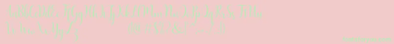 Humble Script-Schriftart – Grüne Schriften auf rosa Hintergrund