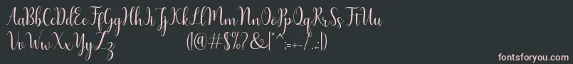 Шрифт Humble Script – розовые шрифты на чёрном фоне