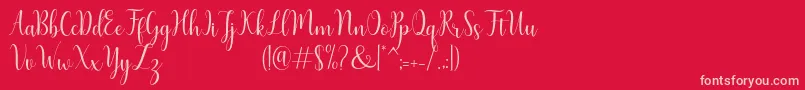 Fonte Humble Script – fontes rosa em um fundo vermelho