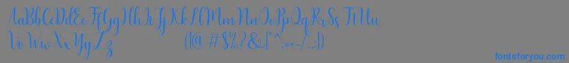 Humbleフォントについての詳細 フォントHumble – 灰色の背景に青い文字