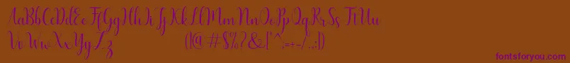 Humble Font – Purple Fonts on Brown Background