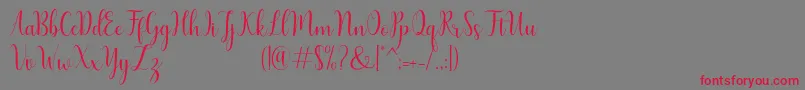 Humble Font – Red Fonts on Gray Background