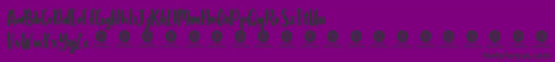 Humbley Script Demo-Schriftart – Schwarze Schriften auf violettem Hintergrund