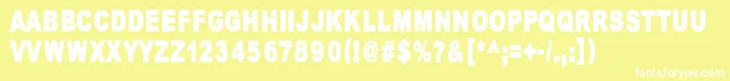 Humectez La Mouture Font – White Fonts on Yellow Background