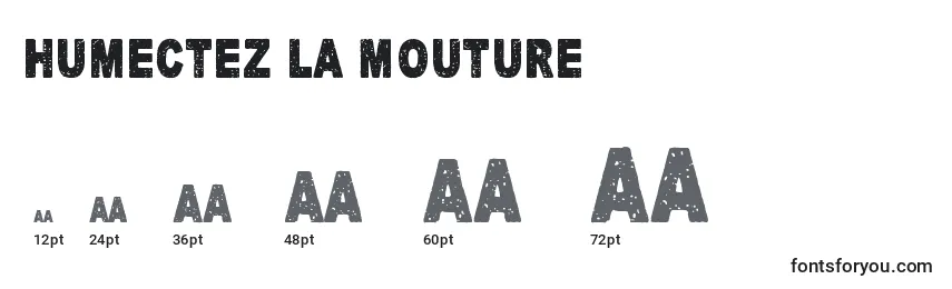Размеры шрифта Humectez La Mouture