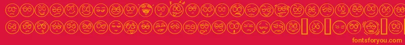 Humeur Font – Orange Fonts on Red Background