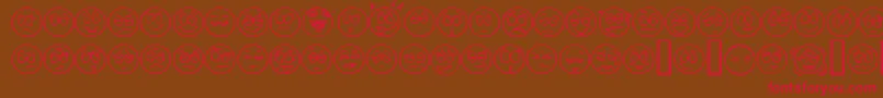 Humeur Font – Red Fonts on Brown Background