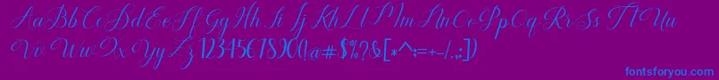Шрифт Humilde regular – синие шрифты на фиолетовом фоне