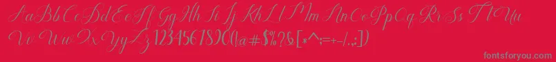 Humilde regular Font – Gray Fonts on Red Background