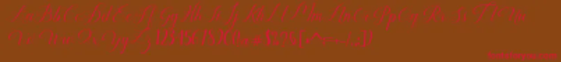 Humilde regular Font – Red Fonts on Brown Background