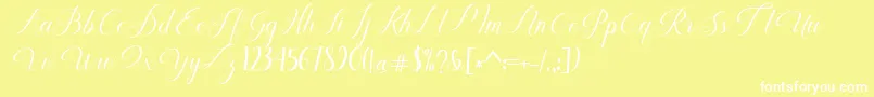 Humilde regular Font – White Fonts on Yellow Background