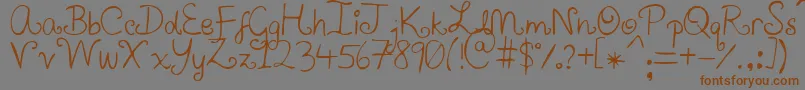 AirplanesInTheNightSky Font – Brown Fonts on Gray Background