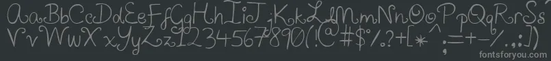 AirplanesInTheNightSky Font – Gray Fonts on Black Background