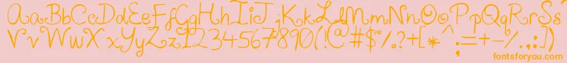 AirplanesInTheNightSky Font – Orange Fonts on Pink Background