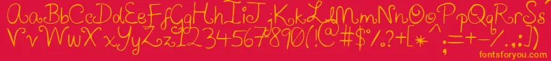 AirplanesInTheNightSky Font – Orange Fonts on Red Background