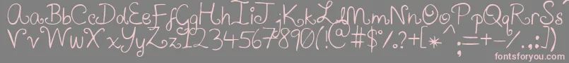 AirplanesInTheNightSky Font – Pink Fonts on Gray Background