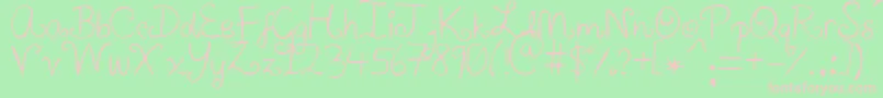 AirplanesInTheNightSky Font – Pink Fonts on Green Background