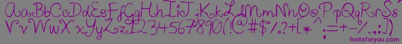 AirplanesInTheNightSky Font – Purple Fonts on Gray Background