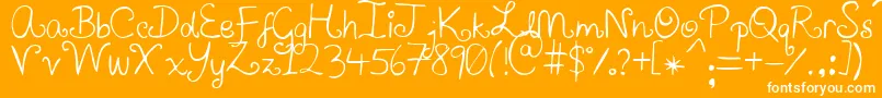 AirplanesInTheNightSky Font – White Fonts on Orange Background