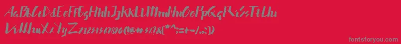 hummer Font – Gray Fonts on Red Background