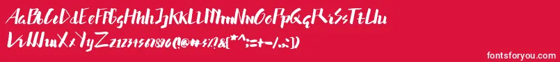 フォントhummer – 赤い背景に白い文字
