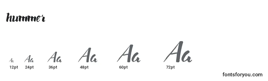 Hummer Font Sizes
