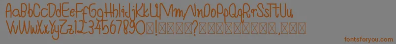 HummingAffection-fontti – ruskeat fontit harmaalla taustalla