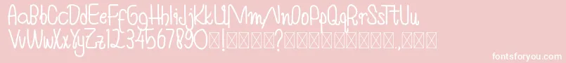 Więcej informacji o czcionce HummingAffection Czcionka HummingAffection – białe czcionki na różowym tle