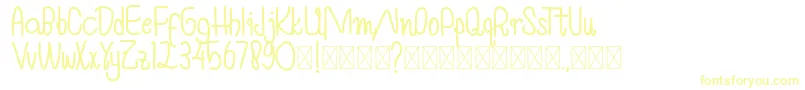 HummingAffection Font – Yellow Fonts on White Background