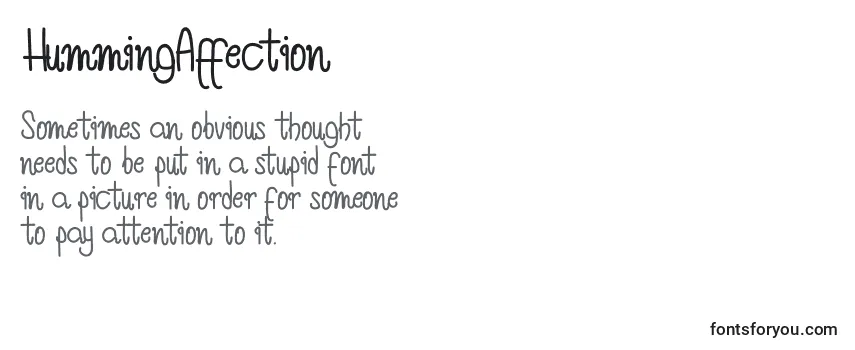Review of the HummingAffection Font