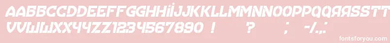 fuente Hungaria Italic – Fuentes Blancas Sobre Fondo Rosa