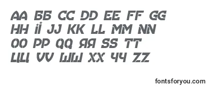 Überblick über die Schriftart Hungaria Italic
