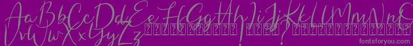 Hungaria Font – Gray Fonts on Purple Background