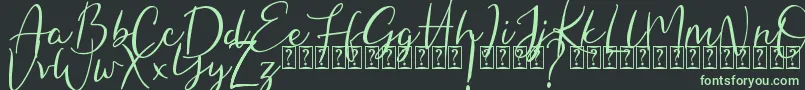 Hungaria Font – Green Fonts on Black Background