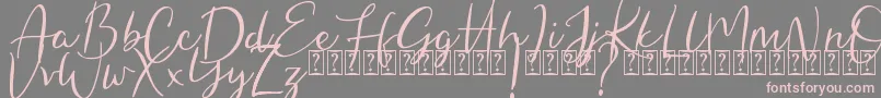 Hungaria Font – Pink Fonts on Gray Background