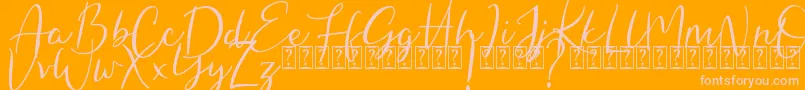 Hungaria Font – Pink Fonts on Orange Background