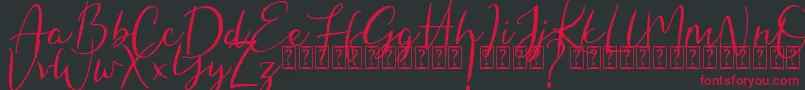 Hungaria Font – Red Fonts on Black Background