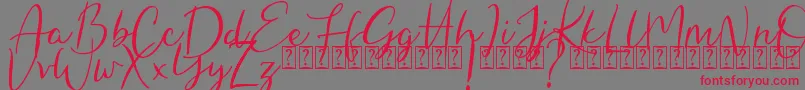 Hungaria Font – Red Fonts on Gray Background