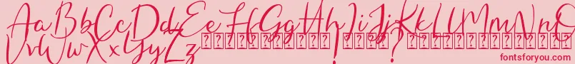 Hungaria Font – Red Fonts on Pink Background