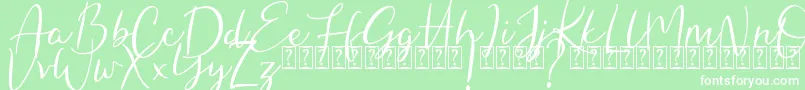 Hungaria Font – White Fonts on Green Background