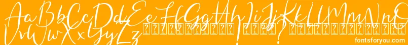 Hungaria Font – White Fonts on Orange Background