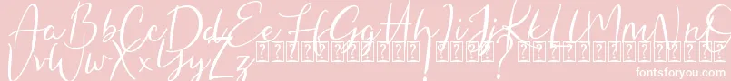 Hungaria Font – White Fonts on Pink Background