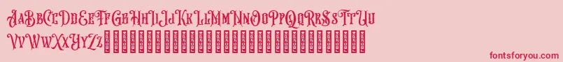 Hungry Beast Font – Red Fonts on Pink Background