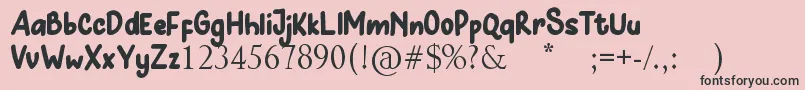 Hunny Bummy Font – Black Fonts on Pink Background