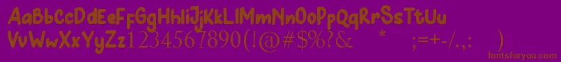 Hunny Bummy Font – Brown Fonts on Purple Background