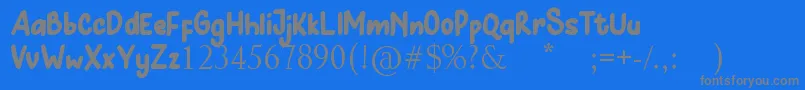 Weitere Informationen zur Hunny Bummy-Schriftart Hunny Bummy-Schriftart – Graue Schriften auf blauem Hintergrund