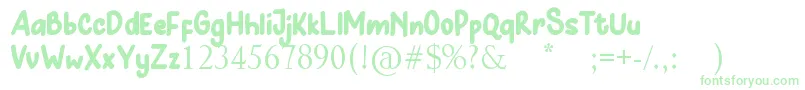 Hunny Bummy Font – Green Fonts on White Background